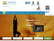 Tablet Screenshot of indiahealthcaretourism.com